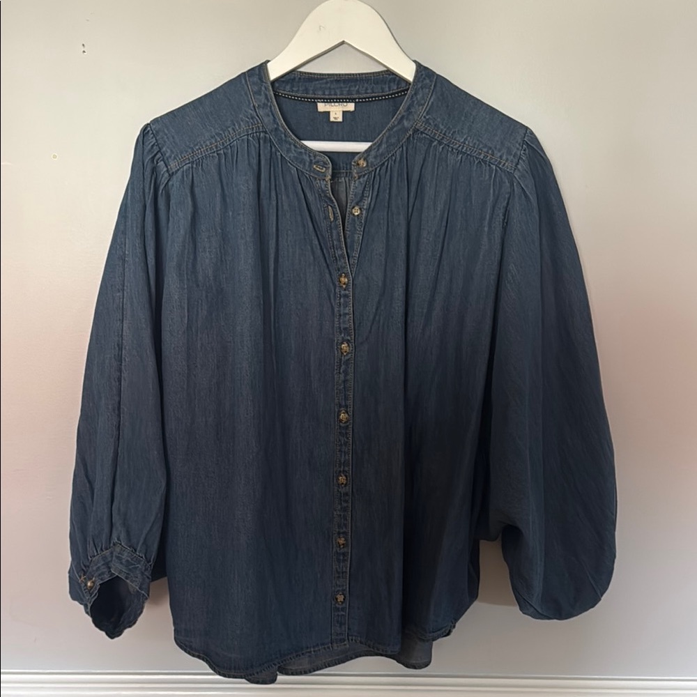 Women's Blue Denim Pilcro Top